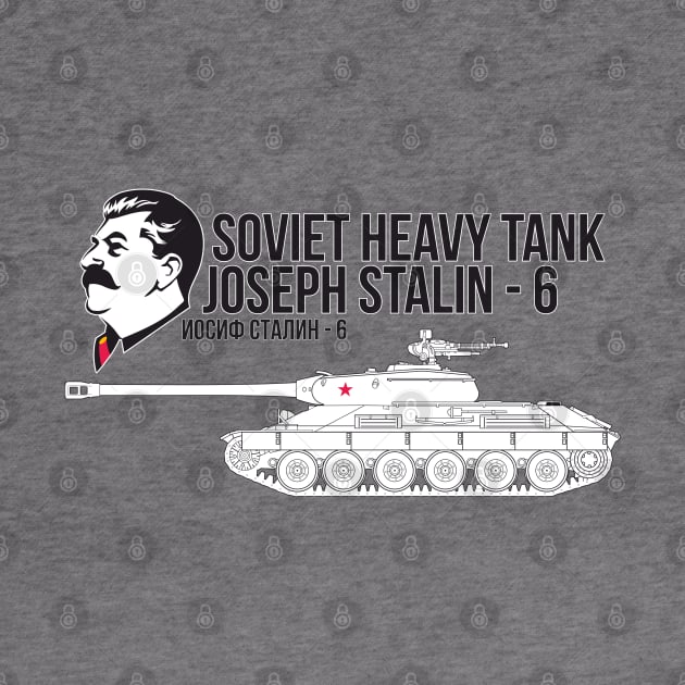 Soviet IS-6 tank and portrait of Stalin by FAawRay